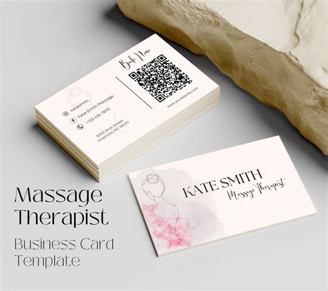 therapeutic massage business cards.